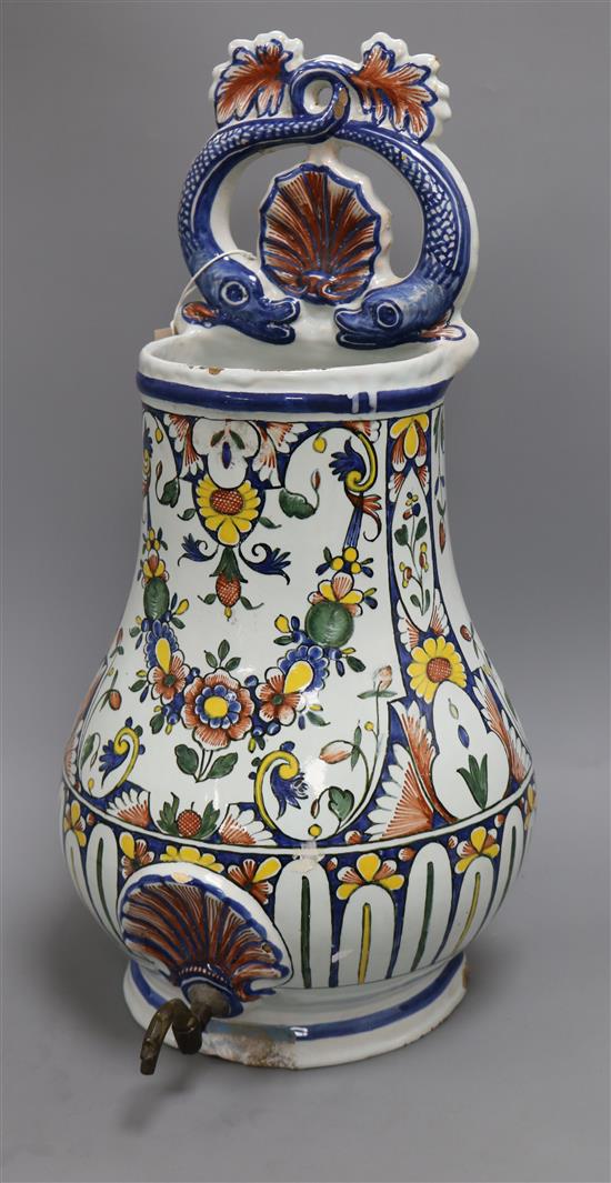 A French faience wall cistern height 55cm